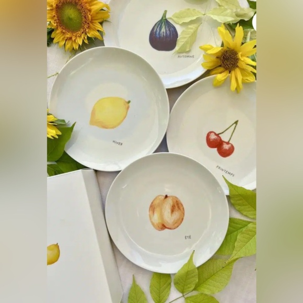 Degrenne Dessert/ Salad Fruit Plates Set Of Four‎